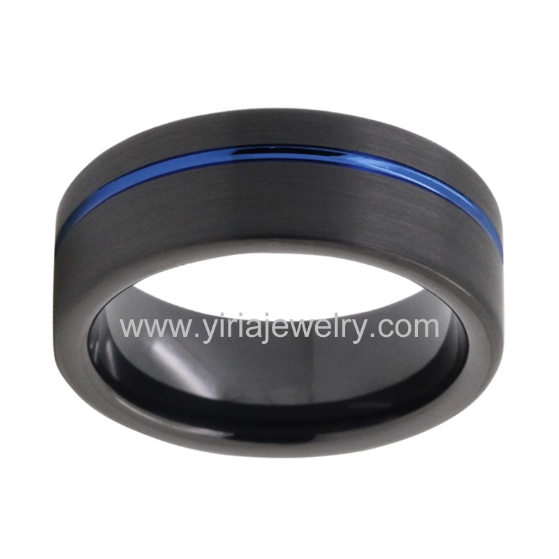 Wholesale 4mm high polished black ceramic wedding band ring