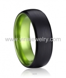 Wholesale 4mm high polished black ceramic wedding band ring
