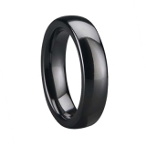 Wholesale 4mm high polished black ceramic wedding band ring