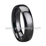 Wholesale 4mm high polished black ceramic wedding band ring