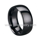 Wholesale 4mm high polished black ceramic wedding band ring