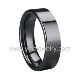 Wholesale 4mm high polished black ceramic wedding band ring