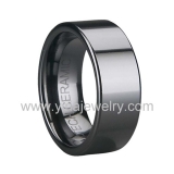 Wholesale 4mm high polished black ceramic wedding band ring