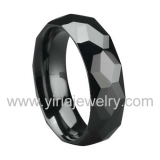 Wholesale 4mm high polished black ceramic wedding band ring