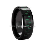 Wholesale 4mm high polished black ceramic wedding band ring