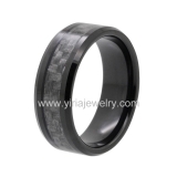 Wholesale 4mm high polished black ceramic wedding band ring