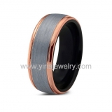 Wholesale 4mm high polished black ceramic wedding band ring