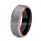 Wholesale 4mm high polished black ceramic wedding band ring