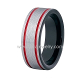 Wholesale 4mm high polished black ceramic wedding band ring