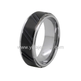 Wholesale 4mm high polished black ceramic wedding band ring
