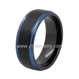 Wholesale 4mm high polished black ceramic wedding band ring