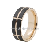 Wholesale 4mm high polished black ceramic wedding band ring