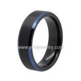 Wholesale 4mm high polished black ceramic wedding band ring
