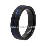 Wholesale 4mm high polished black ceramic wedding band ring