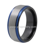 Wholesale 4mm high polished black ceramic wedding band ring