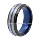 Wholesale 4mm high polished black ceramic wedding band ring