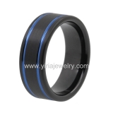 Wholesale 4mm high polished black ceramic wedding band ring