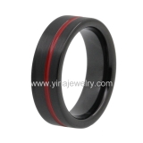 Wholesale 4mm high polished black ceramic wedding band ring