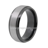 Wholesale 4mm high polished black ceramic wedding band ring