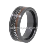 Wholesale 4mm high polished black ceramic wedding band ring