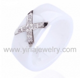 Wholesale 4mm high polished black ceramic wedding band ring