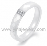 Wholesale 4mm high polished black ceramic wedding band ring