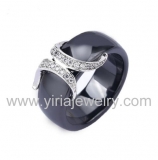 Wholesale 4mm high polished black ceramic wedding band ring