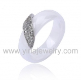 Wholesale 4mm high polished black ceramic wedding band ring