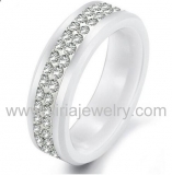 Wholesale 4mm high polished black ceramic wedding band ring