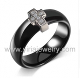 Wholesale 4mm high polished black ceramic wedding band ring