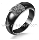 Wholesale 4mm high polished black ceramic wedding band ring