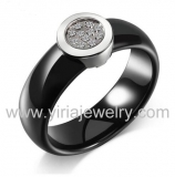 Wholesale 4mm high polished black ceramic wedding band ring