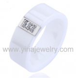 Wholesale 4mm high polished black ceramic wedding band ring
