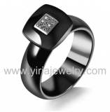 Wholesale 4mm high polished black ceramic wedding band ring