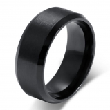 Wholesale 4mm high polished black ceramic wedding band ring