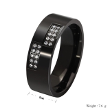 Wholesale 4mm high polished black ceramic wedding band ring