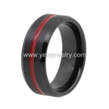 Wholesale 4mm high polished black ceramic wedding band ring