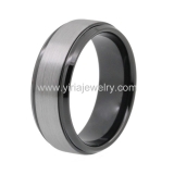 Wholesale 4mm high polished black ceramic wedding band ring