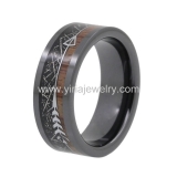 Wholesale 4mm high polished black ceramic wedding band ring
