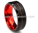 Wholesale 4mm high polished black ceramic wedding band ring