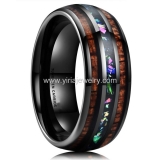 Wholesale 4mm high polished black ceramic wedding band ring
