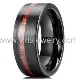 Wholesale 4mm high polished black ceramic wedding band ring