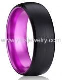 Wholesale 4mm high polished black ceramic wedding band ring