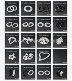 Wholesale 4mm high polished black ceramic wedding band ring